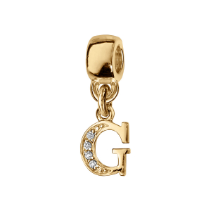 CHARMS COULISSANT VERMEIL INITIALE SUSPENDUE G EMPIERREE