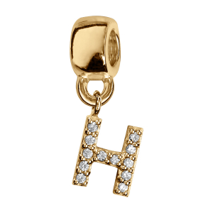 CHARMS COULISSANT VERMEIL INITIALE SUSPENDUE H EMPIERREE