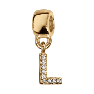 CHARMS COULISSANT VERMEIL INITIALE SUSPENDUE L EMPIERREE