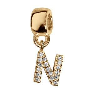 CHARMS COULISSANT VERMEIL INIiTIALE SUSPENDUE N EMPIERREE