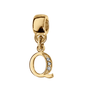 CHARMS COULISSANT VERMEIL INITIALE SUSPENDUE Q EMPIERREE