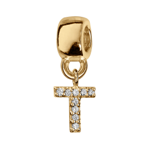 CHARMS COULISSANT VERMEIL INITIALE SUSPENDUE T EMPIERREE