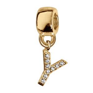 CHARMS COULISSANT VERMEIL iINITIALE  SUSPENDUE Y EMPIERREE CHARMS COULISSANT VERMEIL iINITIALE  SUSPENDUE Y EMPIERREE