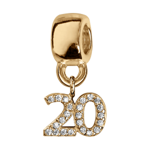 CHARMS COULISSANT VERMEIL CHIFFRE SUSPENDU 20 EMPIERRE