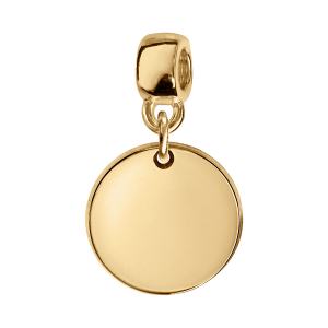 CHARMS COULISSANT VERMEIL ROND 17MM VIERGE A GRAVER