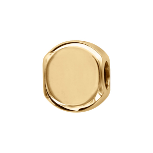 CHARMS COULISSANT VERMEIL ROND 10MM  LISSE MODERNE A GRAVER