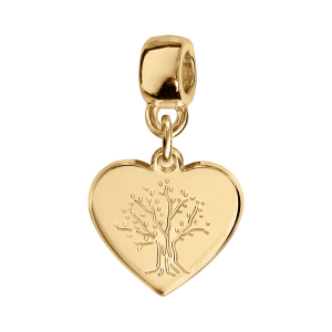 CHARMS COULISSANT VERMEIL COEUR ARBRE DE VIE