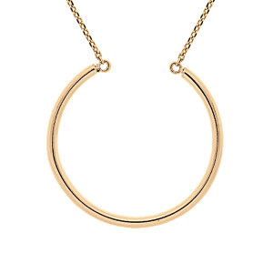 COLLIER PLAQUÉ OR CERCLE CHARMS  40+5CM