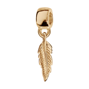 CHARMS COULISSANT PLAQUÉ OR PLUME SUSPENDU