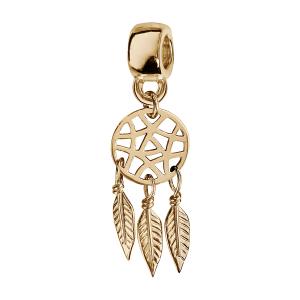 CHARMS COULISSANT PLAQUÉ OR ATTRAPE REVES SUSPENDU
