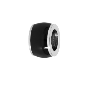 CHARMS ACIER MEDIUM FORME TONNEAU ASPECT BOIS NOIR