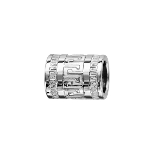 CHARMS ACIER MEDIUM TUBE MOTIF GRECQUE