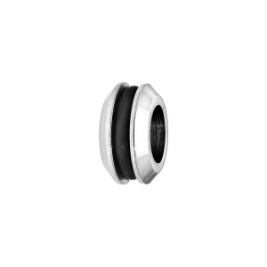 CHARMS ACIER MEDIUM AVEC CAOUTCHOUC NOIR CHARMS ACIER MEDIUM AVEC CAOUTCHOUC NOIR