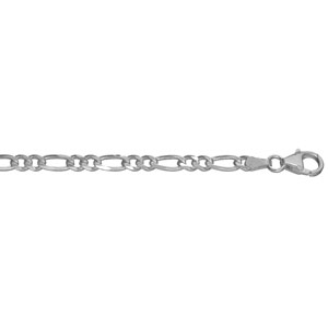 CHAINE HAWAI 1+2 4MM 50CM ARGENT