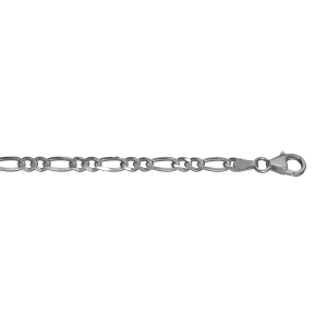 CHAINE HAWAI 1+2 4MM 55CM VEIL ARGENT