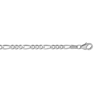 CHAINE HAWAI 1+3 4MM 50CM ARGENT