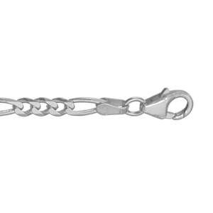 CHAINE HAWAI 1+3 4MM 50CM ARGENT RHODIÉ