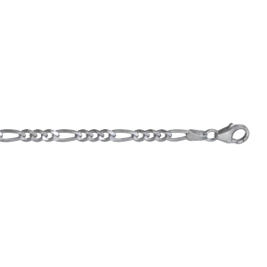 CHAINE HAWAI 1+3 4MM 50CM VEIL ARGENT