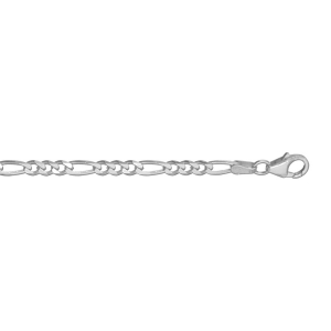 CHAINE HAWAI 1+3 4MM 55CM ARGENT RHODIÉ
