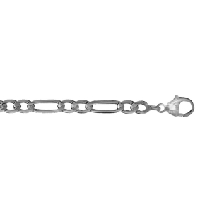 CHAINE HAWAI 1+2 5MM 50CM VEIL ARGENT