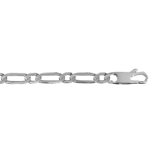 CHAINE HAWAI  1+1 6MM 55CM ARGENT .