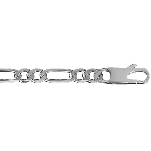 CHAINE HAWAI 1+2 6MM 50CM ARGET RHODIÉ