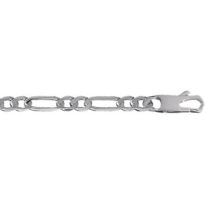 CHAINE HAWAI  1+2 6MM 55CM ARGENT .