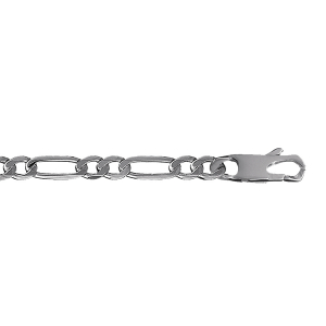 CHAINE HAWAI  1+2 6MM 55CM VEIL ARGENT