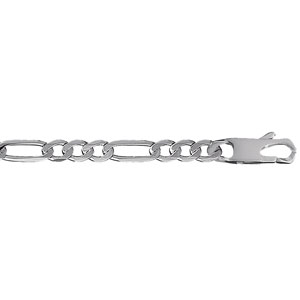 CHAINE HAWAI 1+3 6MM 55CM ARGENT .
