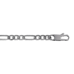 CHAINE HAWAI 1+3 6MM 55CM VEIL ARGENT