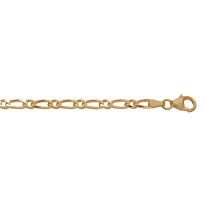 CHAINE HAWAI 1+1 4MM 55CM VERMEIL