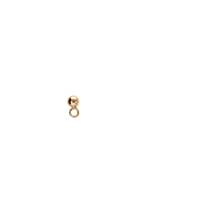 BOUCLE D'OREILLES À L'UNITÉ LONELY TIGE BOULE 3MM ARGENT DORÉ POUR CHARM'S A PERSONALISER