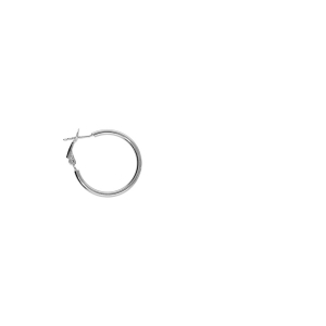CRÉOLE À L'UNITÉ LONELY ARGENT RHODIÉ LISSE TUBE 2MM DIAM 20MM TIGE ET CLAPET