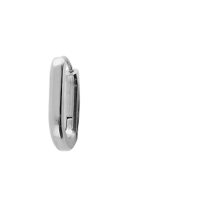 BOUCLE D'OREILLES À L'UNITÉ CREOLE ACIER FORME RECTANGULAIRE ARTICULÉE