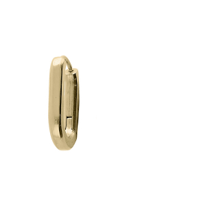 BOUCLE D'OREILLES À L'UNITÉ CREOLE ACIER ET PVD DORÉ FORME RECTANGULAIRE ARTICULÉE