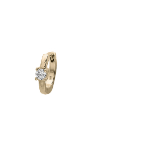 CRÉOLE À L'UNITÉ PLAQUÉ OR OXYDE BLANC SERTI