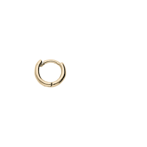 CRÉOLE À L'UNITÉ PLAQUÉ OR LISSE ARTICULÉE TUBE 1.5MM  DIAM 10MM EXT