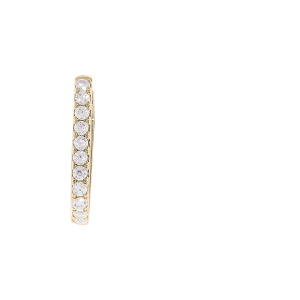CRÉOLE À L'UNITÉ PLAQUÉ OR RECTANGULAIRE ARTICULEE OXYDES BLANCS SERTIS