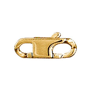 FERMOIR PLAT OUVERT 4MM PLAQUÉ OR