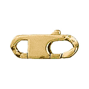 FERMOIR PLAT OUVERT 5MM PLAQUÉ OR