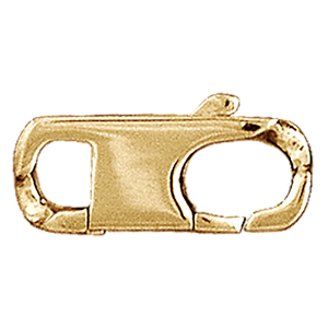 FERMOIR PLAT OUVERT 8MM PLAQUÉ OR